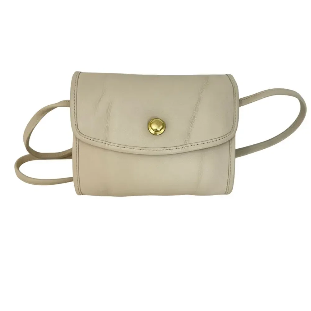 Coach USA Vintage Chrystie Leather Mini Crossbody Bag in Bone 0349-210
